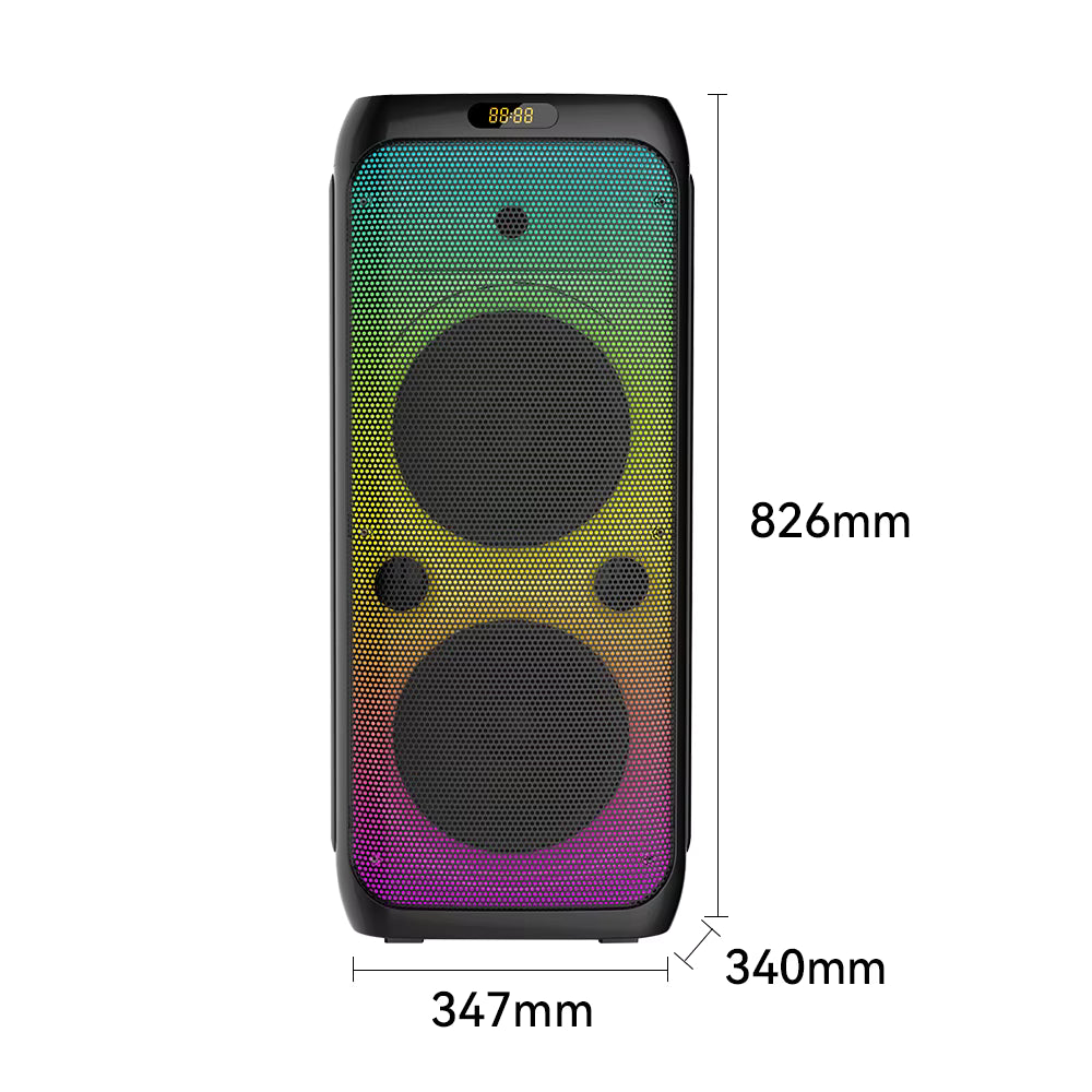 ZQS 10208 Portable Wireless Party Speaker 50W – Zmadhues Zëri Bluetooth, pamja 4