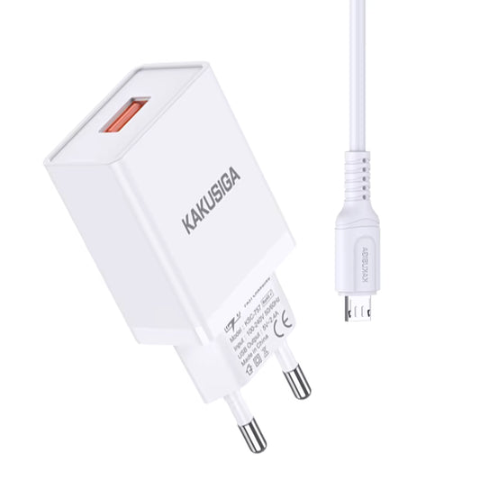 KAKUSIGA Set Karikimi 5V 2.4A me Kabëll Micro USB – EU Standard