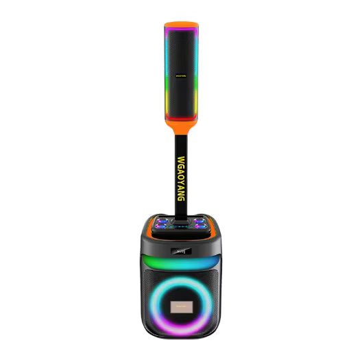 WGY-SZ8809 Altoparlant Bluetooth Portativ 60W, 2x8", Karaoke, 2 Mikrofona Wireless, RGB LED dhe TWS