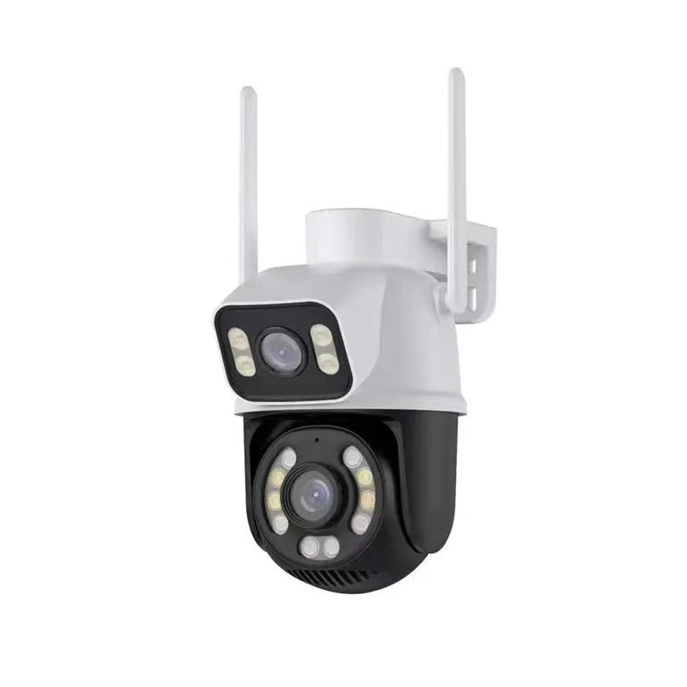 iCSee A28 Wireless WiFi Dual Lens Security Camera 6MP PTZ me Night Vision, Two-Way Audio dhe Auto – Kamerë Sigurie WiFi