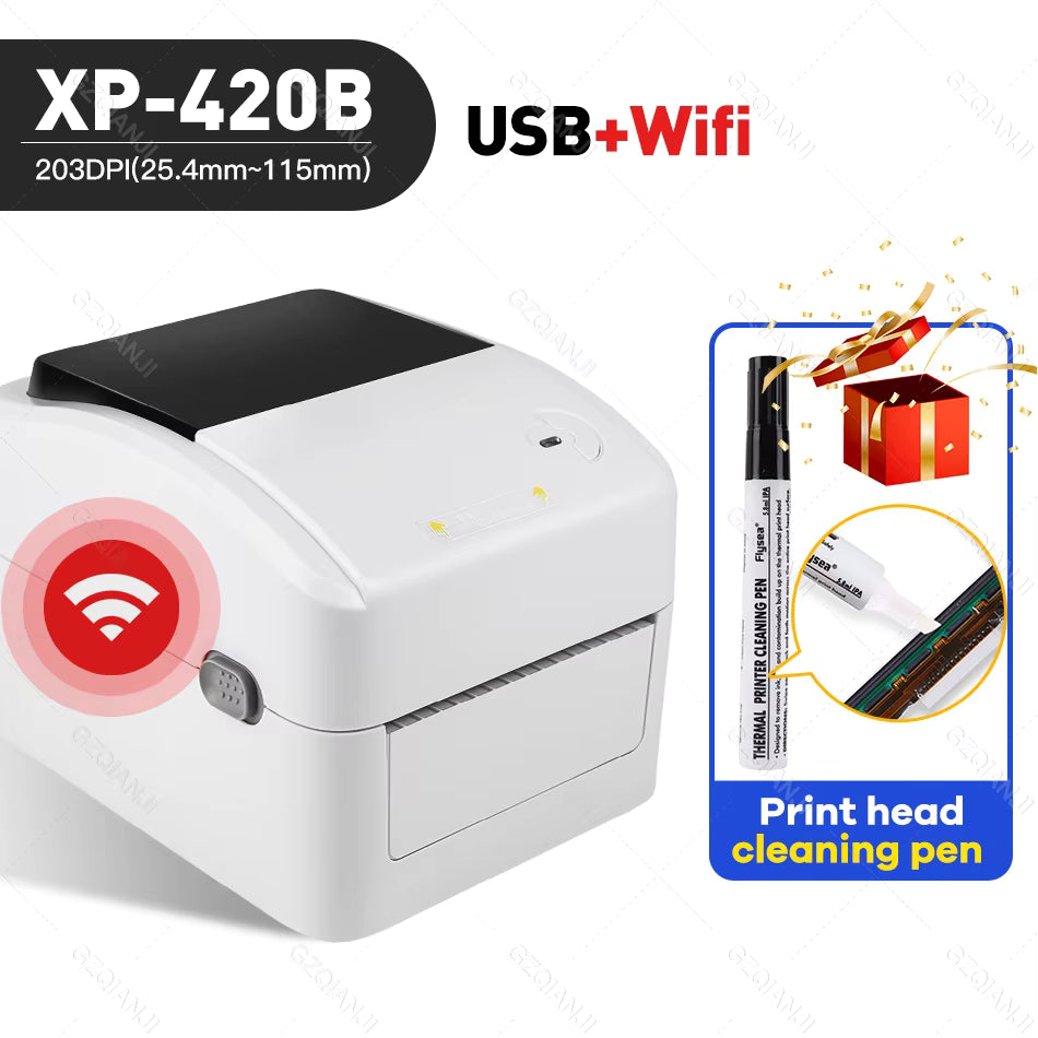 Xprinter XP-420B Printer Termik Etiketash LAN & USB, 20–115 mm, 203 DPI