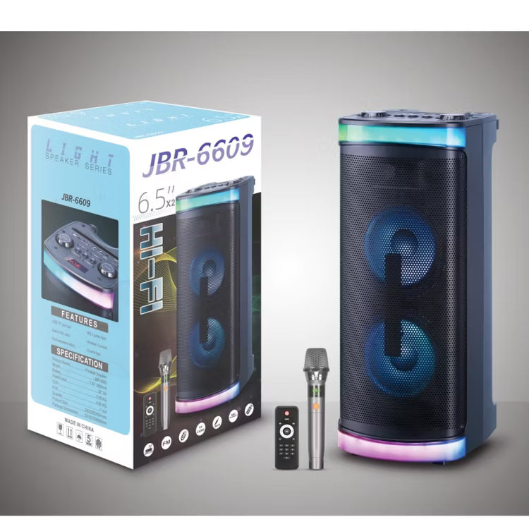 JBR-6609 Bluetooth Party Speaker me Efekte Ndriçimi – Zmadhues Zëri Bluetooth