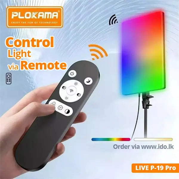 Panel Ndriçimi LED RGB Plokama Live P19 Pro 19 Inç për Foto, Video dhe Live Streaming