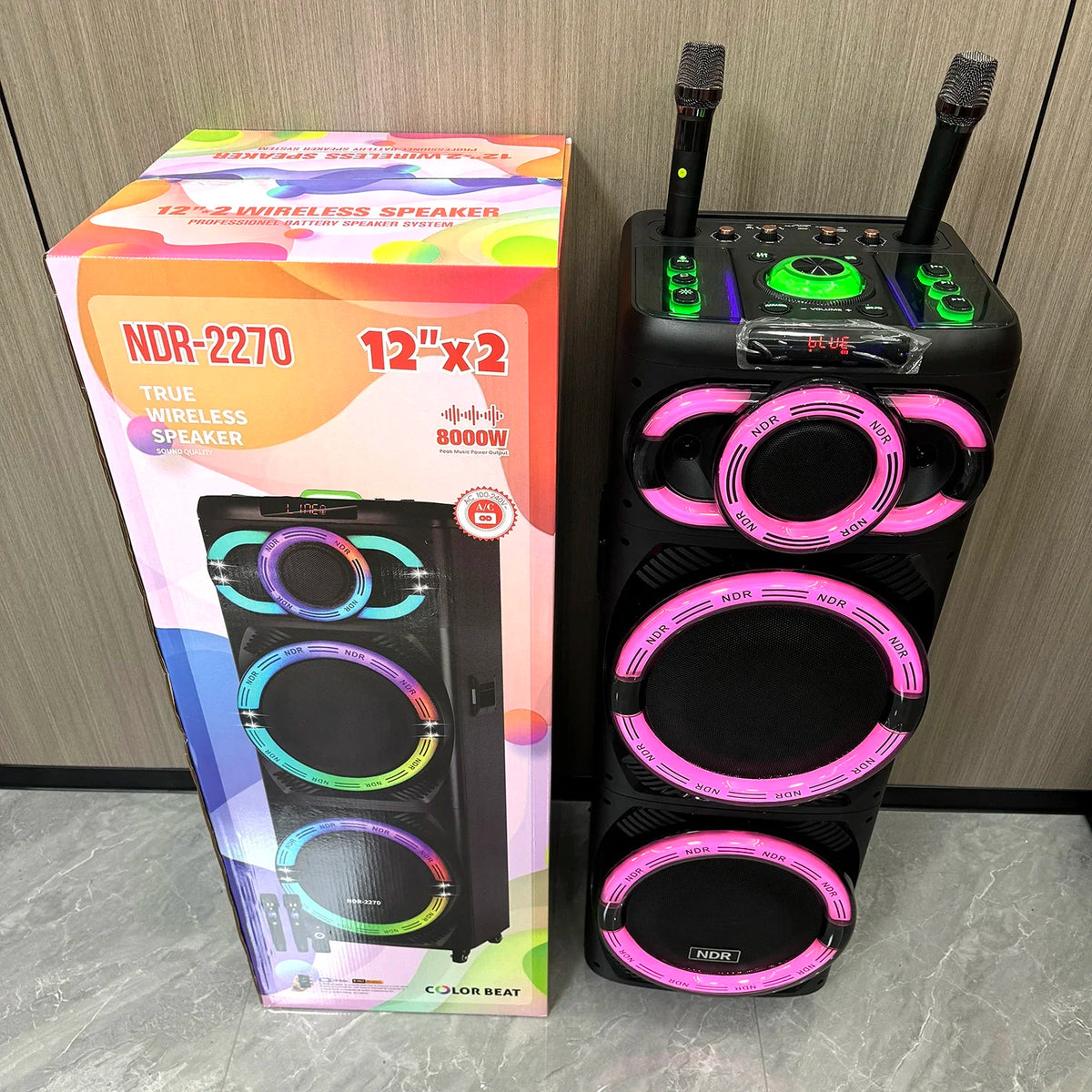 NDR-2270 Bluetooth Karaoke Speaker – Zmadhues Zëri Bluetooth, pamja 4