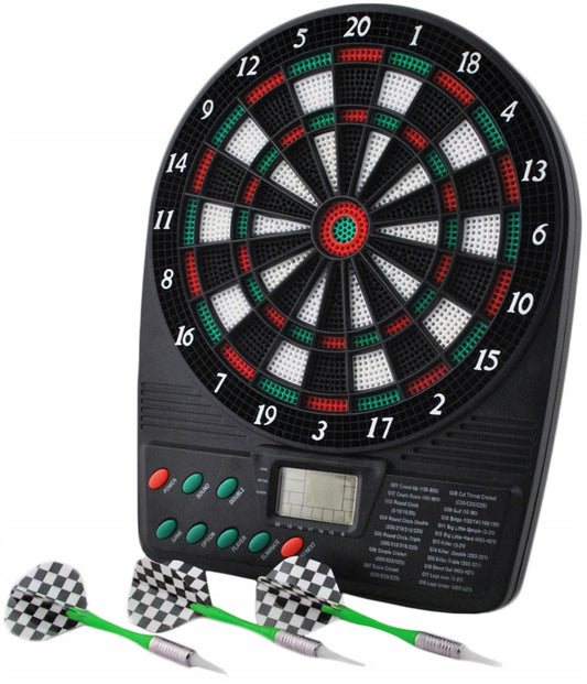 Electronic Dartboard NO.289 Tabelë Elektronike për Darts me LCD, 18 Lojëra, 159 Modalitete dhe 3 Shigjeta