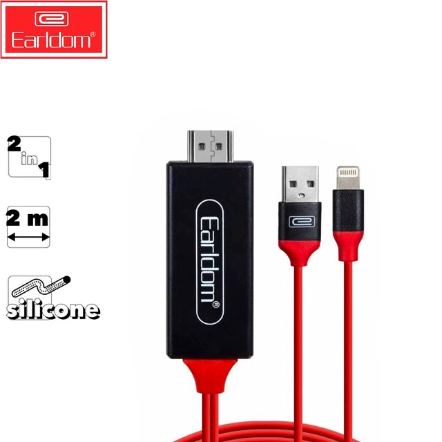 Earldom W5 HDMI-Lightning (2 m) – Adapter