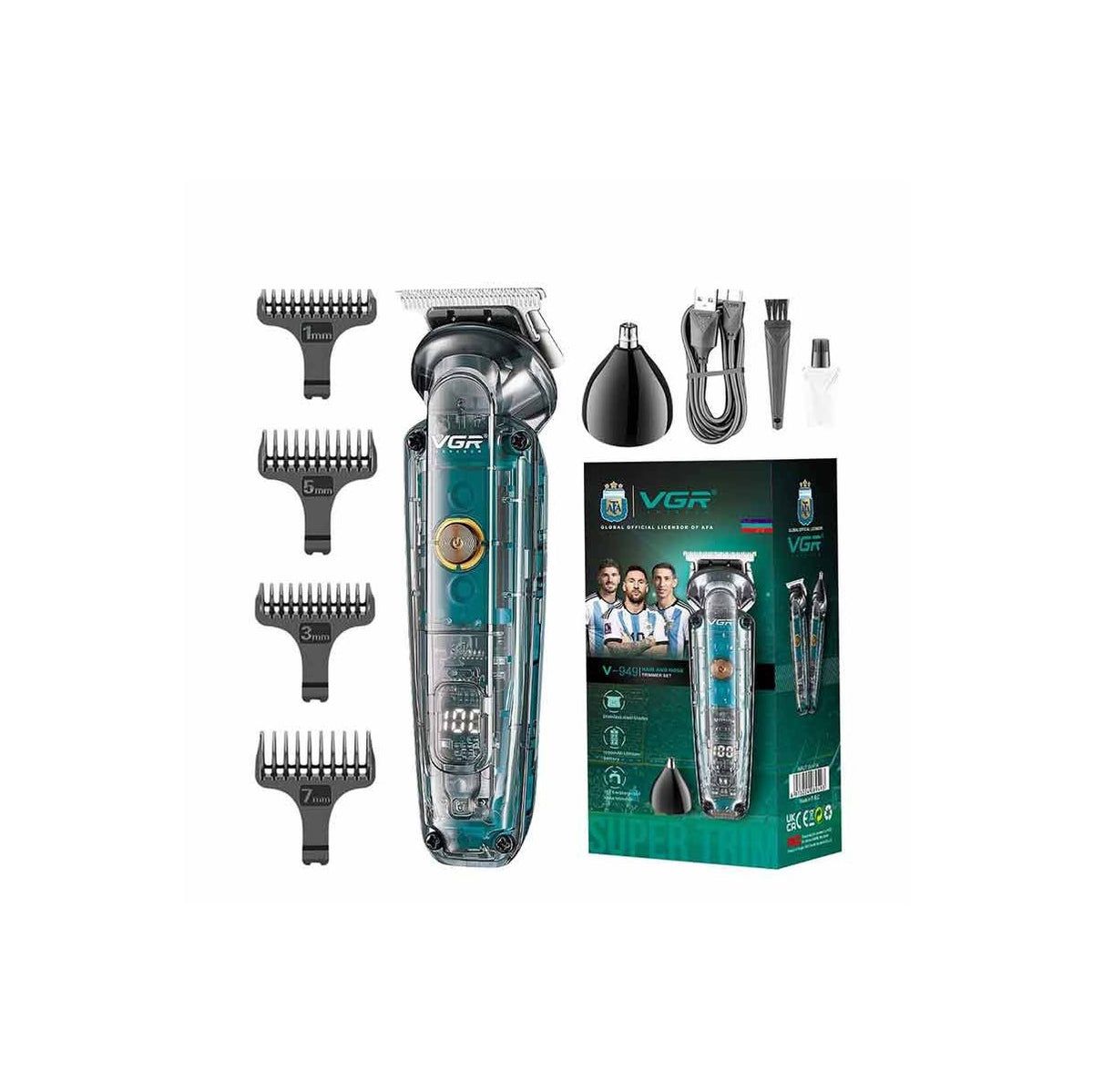 VGR V-949 Set për prerje flokësh dhe rregullim mjekre dhe hunde – Makinë Qethjeje