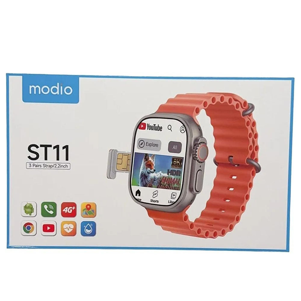 Modio ST11 Smartwatch with 3 Pairs Strap – 2.2 Inch Gold – Orë e Mençur, pamja 3