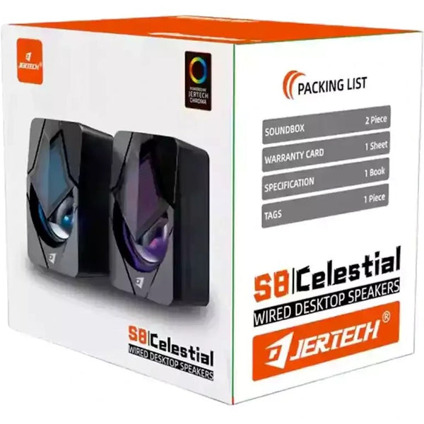 Jertech S8 Celestial Zmadhues Zëri Stereo me RGB, USB dhe 3.5 mm