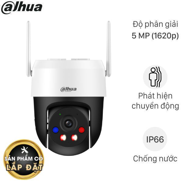 Dahua DH-P5AS-PV Kamerë Wi-Fi 5MP Pan & Tilt me AI, Wi-Fi 6 dhe 32GB Falas