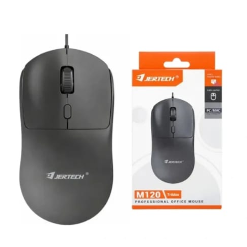 Jertech M120 Tribbie Maus Optik me Kabllo USB dhe 1200 DPI