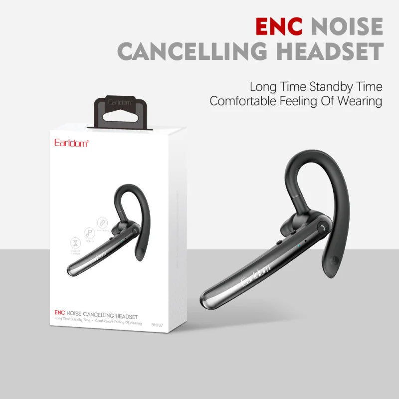 EARLDOM ET-BH107 Bluetooth Garniturë Wireless Handsfree me Bluetooth 5.4, Dizajn Kompakt dhe Mikrofon të Integruar
