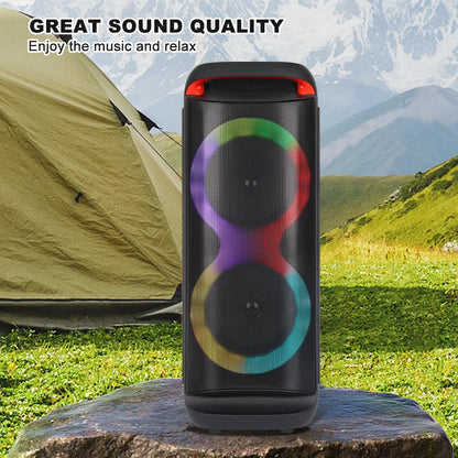 Sing-e ZQS8288 Zmadhues Zëri Karaoke me Bluetooth, Dy Altoparlantë 8”, RGB dhe TWS