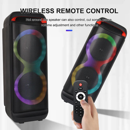 Sing-e ZQS8288 Zmadhues Zëri Karaoke me Bluetooth, Dy Altoparlantë 8”, RGB dhe TWS
