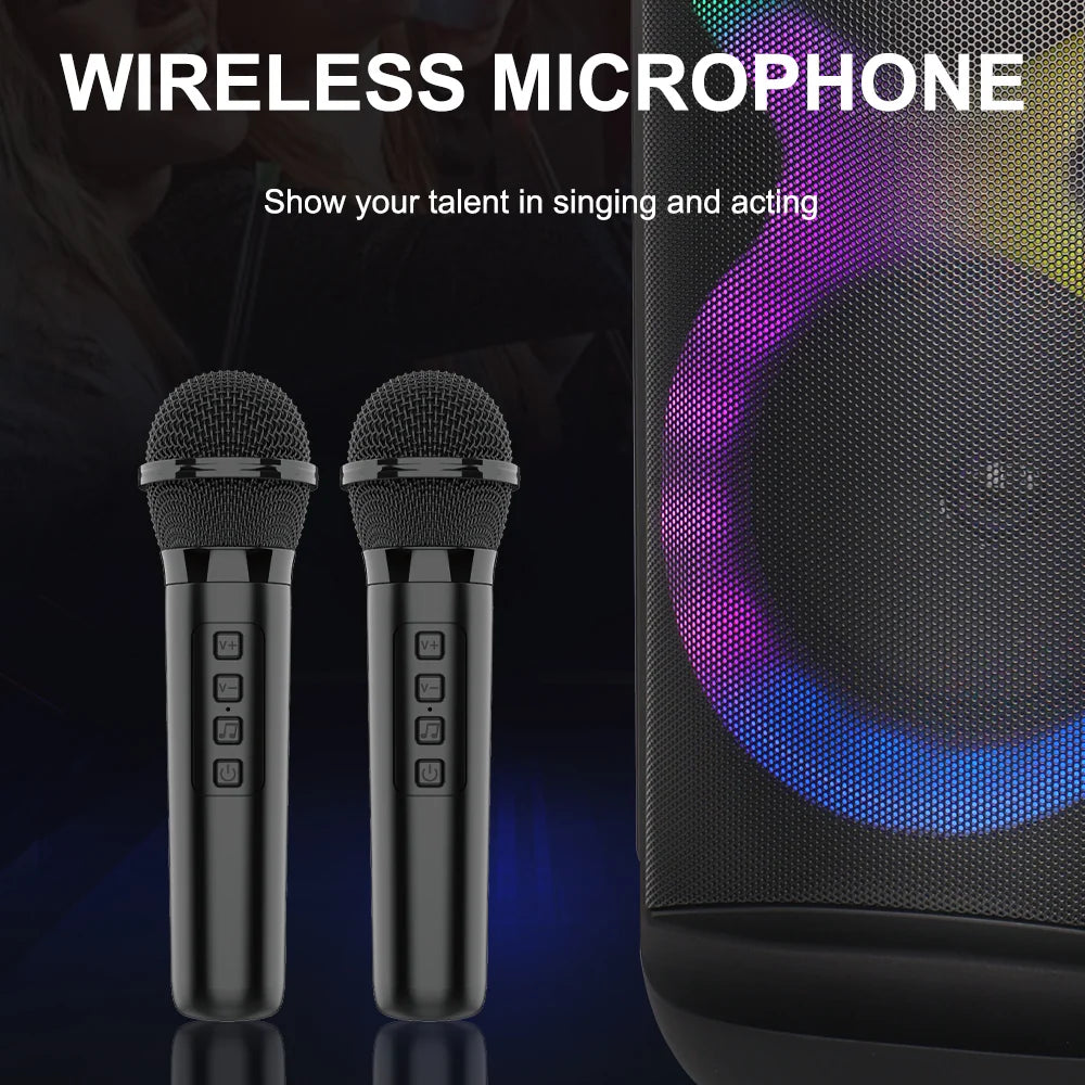 Sing-e Zqs8288 Zmadhues Zëri Karaoke me Bluetooth, Dy Altoparlantë 8”, RGB dhe TWS, pamja 3