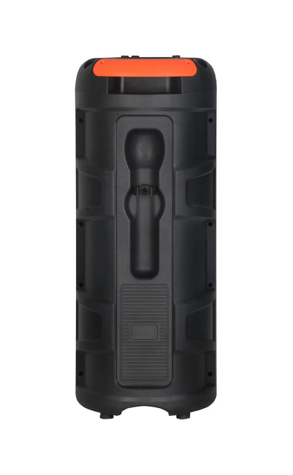 JBR-8809 Zmadhues Zëri Bluetooth 20W me Dy Wooferë 8”, Mikrofon Pa Tela dhe Drita LED