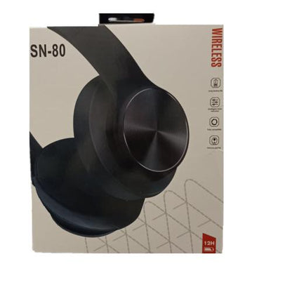 SN-80 Wireless Headphones janë kufje wireless Over-Ear me driver dinamik 40 mm, të përshtatshme për muzikë, filma, video dhe telefonata