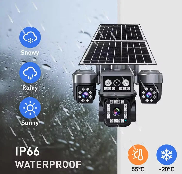 Kamerë Solare 4G me 3 Pamje YOOSEE, Kamerë Sigurie me Energji Diellore, pamja 2