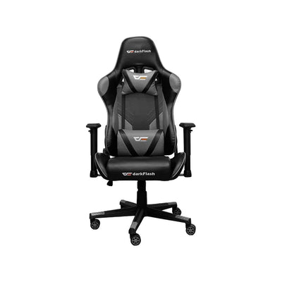 darkFlash RC360 Karrige Gaming Ergonomike me Material Pëlhure, 2D Armrests, Reclinim 90°-180°, E Zezë