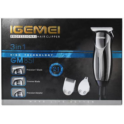 Gemei GM-851 Makine e madhe me kabllo, 7 krehëra dhe prerje 0.8 mm