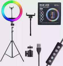 Ringlight 26CM – Me Këmbë MJ-26-B – Dritë Profesionale, pamja 2