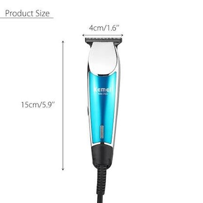 Kemei KM-703 Makinë e madhe profesionale me teh titan-qeramik, fuqi 10W, ekran LCD dhe 3 krehëra 1/2/3 mm