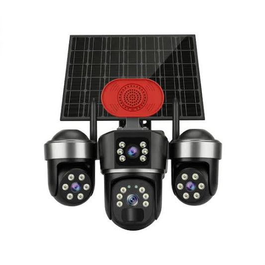 ReagleTech TLOC-103GS Kamerë Sigurie Solar me 3 Kamera PTZ, WiFi, Night Vision, Zbulim Lëvizjeje dhe Audio 2-Drejtimësh