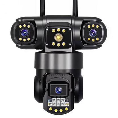 V380 Pro Kamerë Sigurie Solar PTZ me 3 Lente, 12MP 6K, WiFi, 355° PTZ, Zbulim AI, Night Vision, Audio 2-Drejtimësh dhe IP66