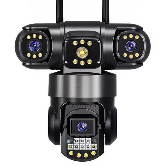 V380 Pro Kamerë Sigurie Solar PTZ me 3 Lente, 12MP 6K, WiFi, 355° PTZ, Zbulim AI, Night Vision, Audio 2-Drejtimësh dhe IP66