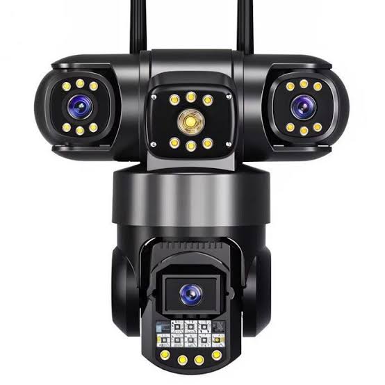 V380 Pro Kamerë Sigurie Solar PTZ me 3 Lente, 12MP 6K, WiFi, 355° PTZ, Zbulim AI, Night Vision, Audio 2-Drejtimësh dhe IP66