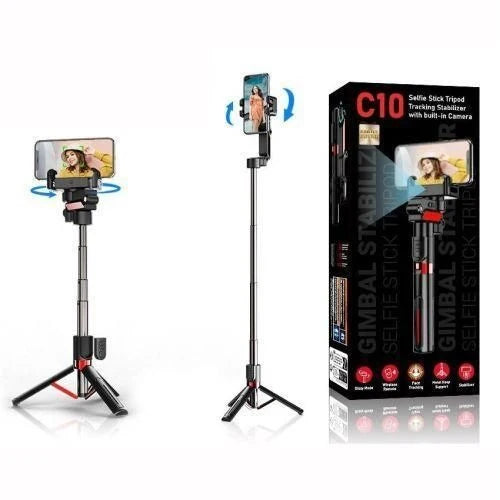 C10 Gimbal Stabilizues për Smartphone me AI, Selfie Stick dhe Tripod
