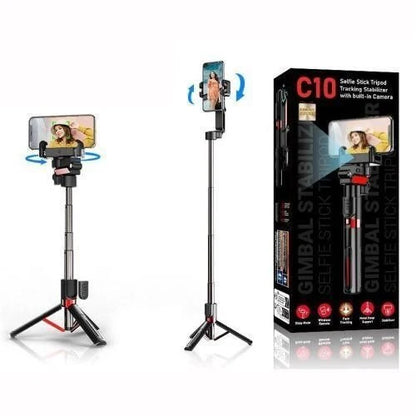 C10 Gimbal Stabilizues për Smartphone me AI, Selfie Stick dhe Tripod