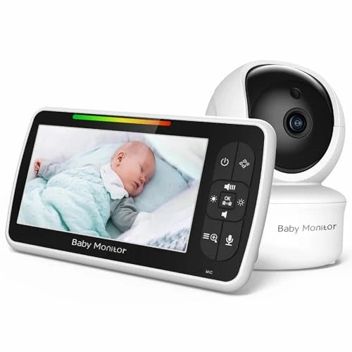 Baby Monitor SM530A 5” HD 720P me Kamerë PTZ, Night Vision, Two-Way Audio, VOX dhe Bateri 4000mAh