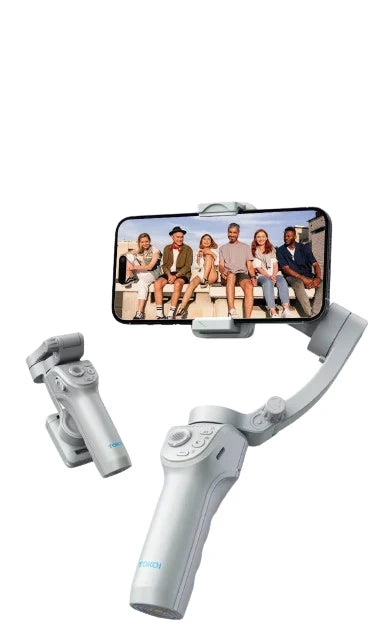 TOKQI M01 Stabilizues për Telefon me 3 Boshte, Gjurmim Inteligjent dhe Dritë LED