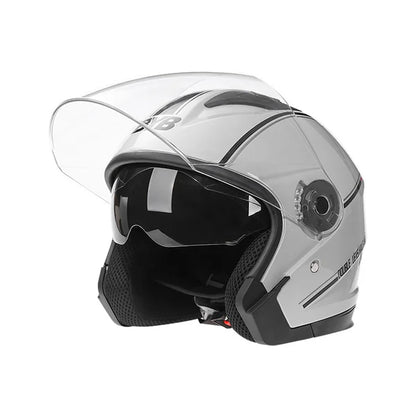 BYB/RNG Cement Gray BY-730ABS Helmetë Moto Half Face