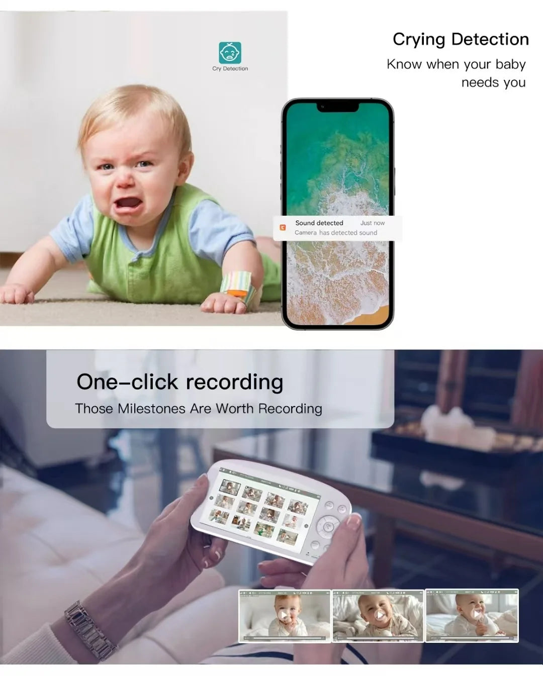 Baby Monitor BM5R 5, Monitor për Foshnja me Ekran 5, pamja 3