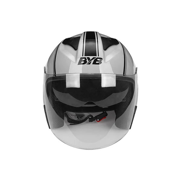 BYB/RNG Cement Gray BY-730ABS Helmetë Moto Half Face – Helmetë Motoçiklete, pamja 3