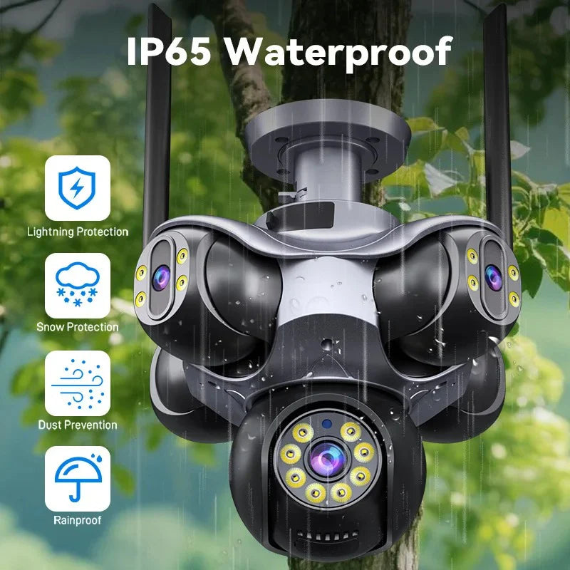 Kamerë Inteligjente 20MP me 5 Lente WiFi, 720° PTZ & Auto Tracking + Kartë Memorije 64GB – Kamerë Sigurie WiFi, pamja 3