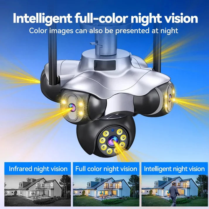 Kamerë Inteligjente 20MP me 5 Lente WiFi, 720° PTZ & Auto Tracking + Kartë Memorije 64GB – Kamerë Sigurie WiFi, pamja 4