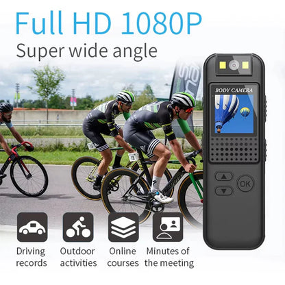 Mini Kamera Trupi CS08 1080P Full HD me Lente 180° të Rrotullueshme, Clip të Pasëm dhe Vizion Nate