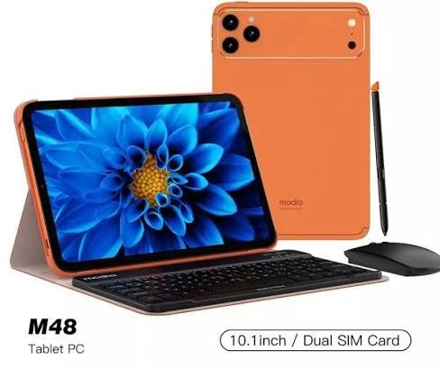 Modio M48 Tablet PC 10.1″, 12GB RAM, 512GB, Android 15, Bateri 10000mAh
