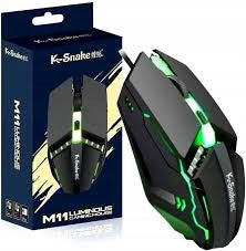 K-Snake M11 Maus Gaming me RGB, 1600 DPI dhe USB