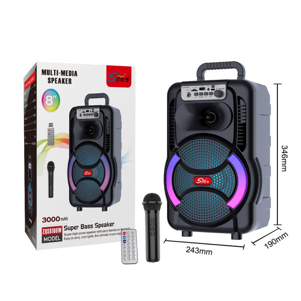 SING-E ZQS8166W Zmadhues Zëri Wireless Multifunksional 20W