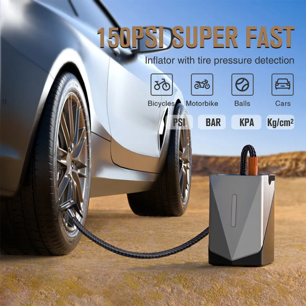 Yiokii Multifunctional Jump Starter me Kompresor Wireless & Blower për Makina 12V