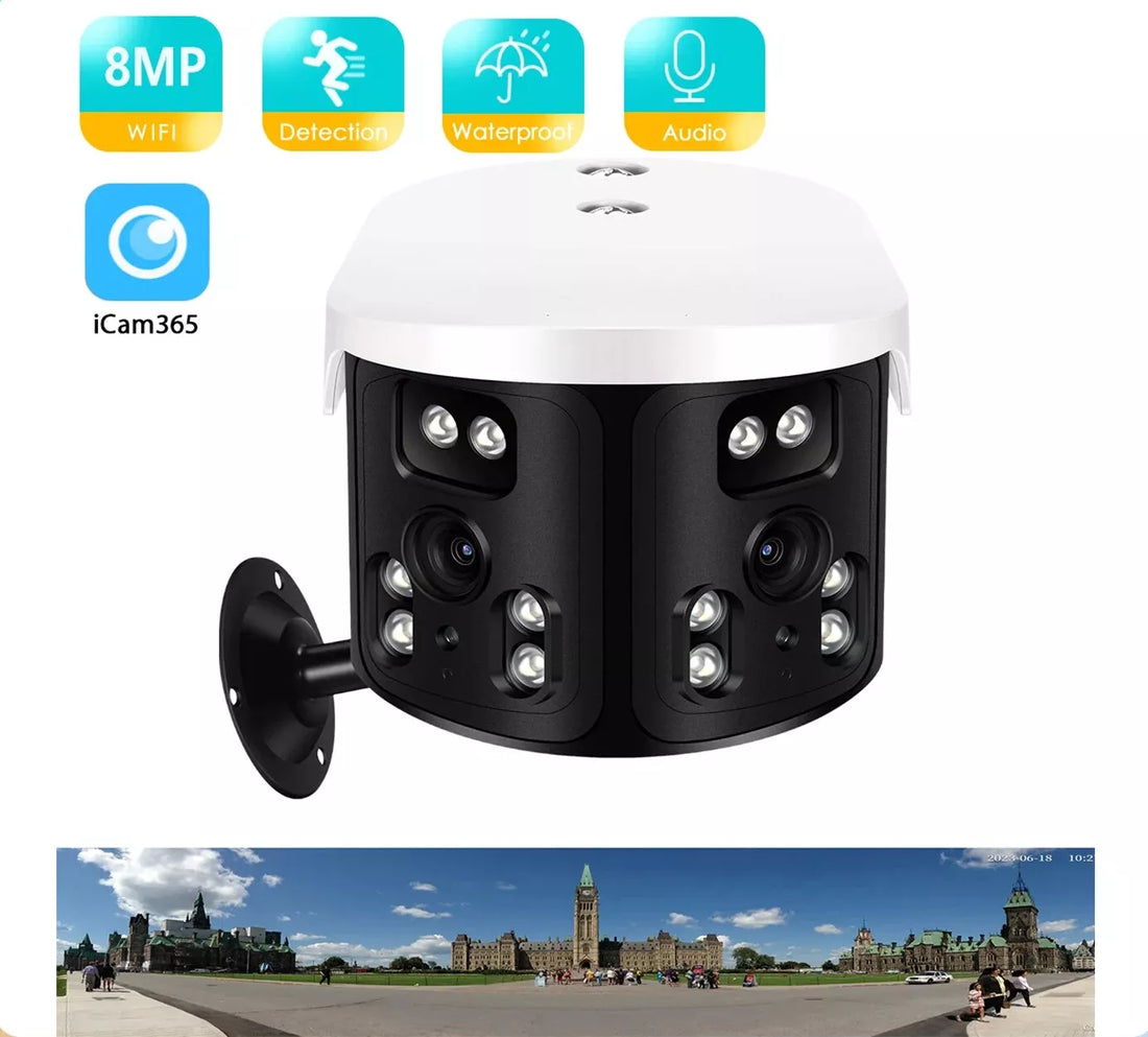 BESDER 8MP WiFi Kamera Sigurie 180° me Human Detection (iCam365) – Kamerë Sigurie WiFi