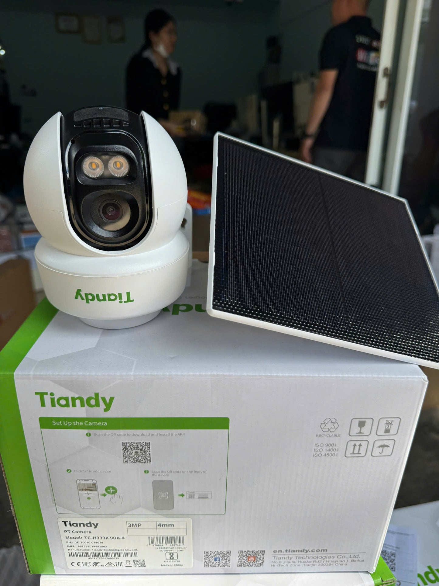 Tiandy TC-H343K 4MP Fixed Color Maker 4G PT Camera (Spec: 9DA-4)